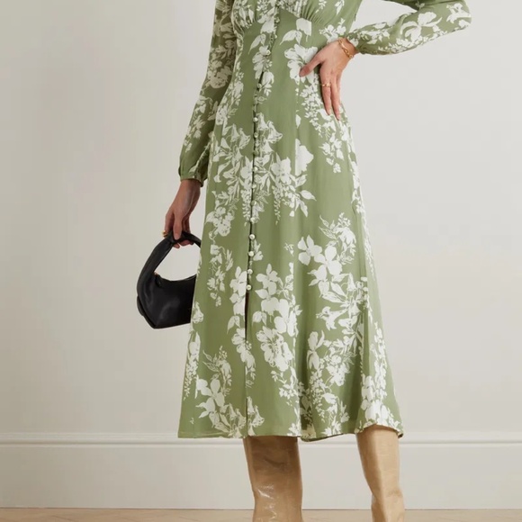 Reformation Brogan Dress - Willow - FLAWED | Missing Button - Picture 4 of 9